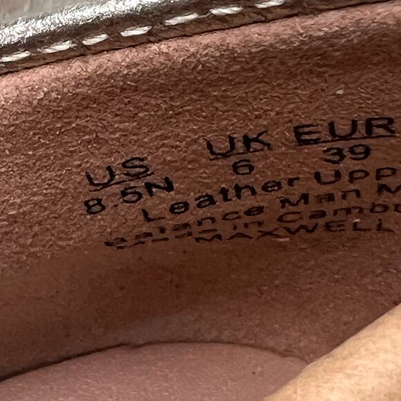 Naturalizer Maxwell Leather Metallic Flat Warm Silver (Gold)Women 8.5 Narrow NWB - Picture 9 of 10